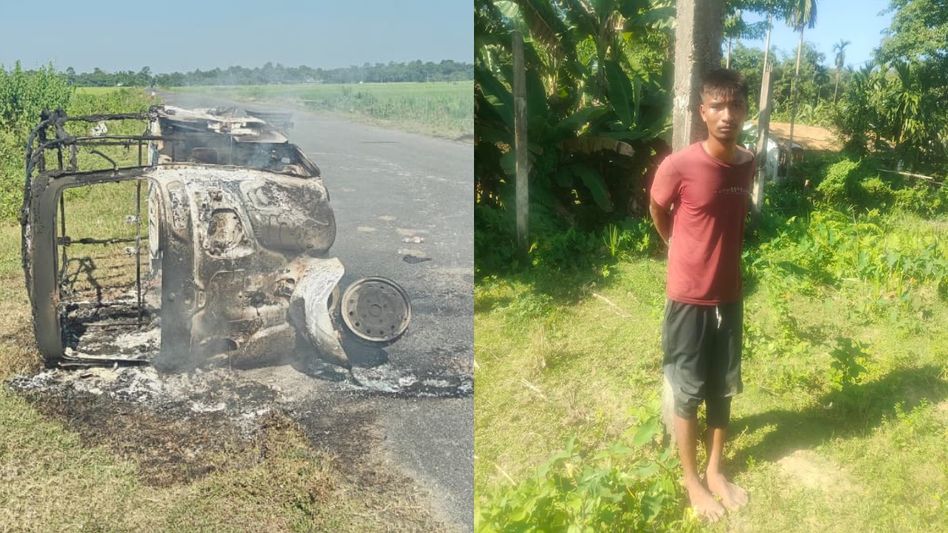 Assam: Mob sets e-rickshaw ablaze after alleged goat theft attempt in Moran Assam: Mob sets e-rickshaw ablaze after alleged goat theft attempt in Moran