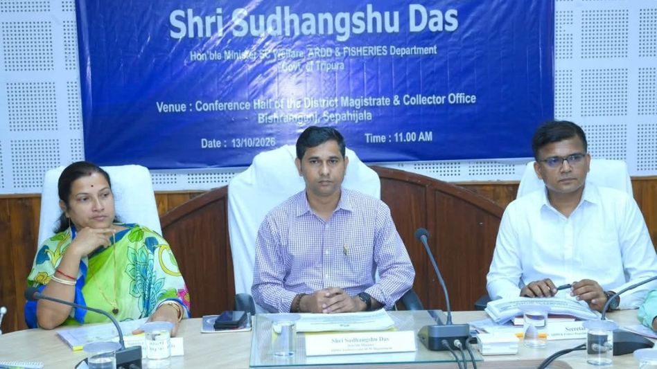 Tripura Minister reviews ARDD, fisheries and SC welfare schemes, stresses timely benefits Tripura Minister reviews ARDD, fisheries and SC welfare schemes, stresses timely benefits