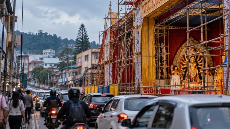 Meghalaya: East Khasi Hills allows roadside puja pandals this year amid traffic concerns Meghalaya: East Khasi Hills allows roadside puja pandals this year amid traffic concerns