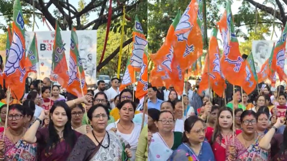 BJP stages protest in Guwahati over Kharge’s remarks on PM Modi’s father, demands apology BJP stages protest in Guwahati over Kharge’s remarks on PM Modi’s father, demands apology