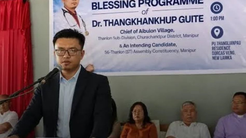 Zomi outfit chief’s son enters 2027 Manipur poll race, announces bid for Thanlon seat Zomi outfit chief’s son enters 2027 Manipur poll race, announces bid for Thanlon seat