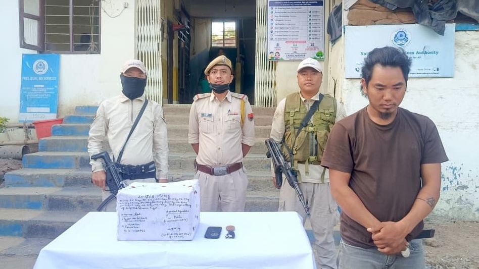 Manipur Police seize 7.7 kg of brown sugar, arrest one in Churachandpur Manipur Police seize 7.7 kg of brown sugar, arrest one in Churachandpur