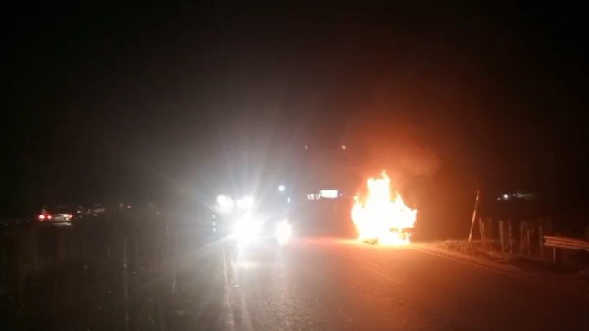 Assam: Truck rams into scooty, both vehicles burst into flames at Patacharkuchi