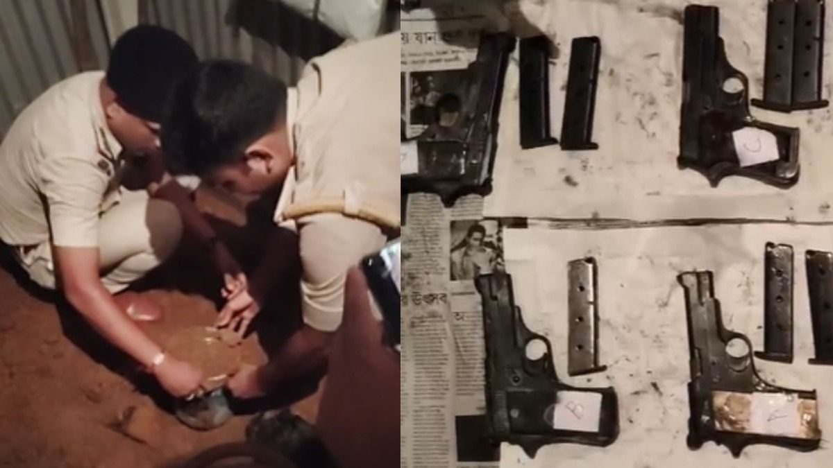 Tripura police dig up pistols, magazines from house of accused arms dealer
