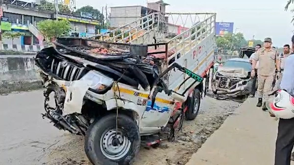 Tragic end on NH-27: Two brothers from Barpeta killed after pickup truck bursts into flames near Jagiroad