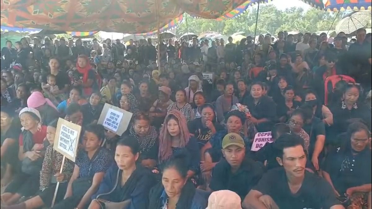 Thousands of displaced families protest in Manipur's Churachandpur, demand justice and equal relief