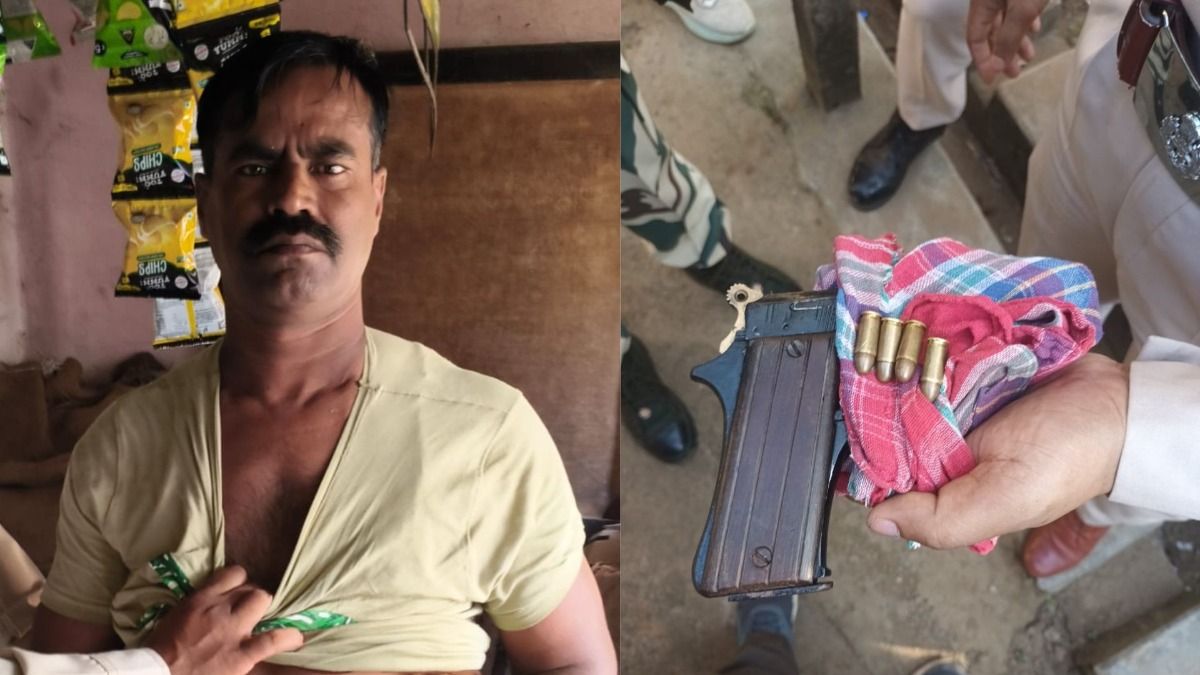 Tripura police, BSF arrest man in joint border raid, seize pistol and suspected Bangladeshi drugs