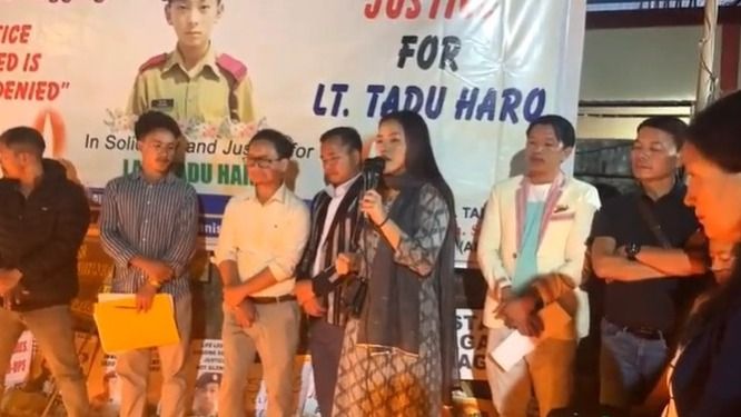 “We still have faith, but…”: Tadu Haro’s sister leads plea for swift justice at Itanagar candlelight march