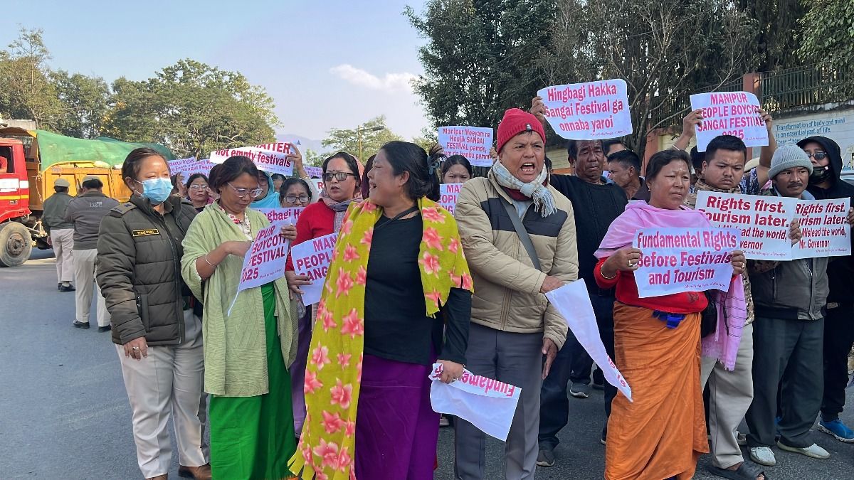 Internally displaced families in Manipur intensify protest, demand immediate resettlement