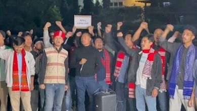 Students storm streets outside Cotton University to oppose ST status for six communities