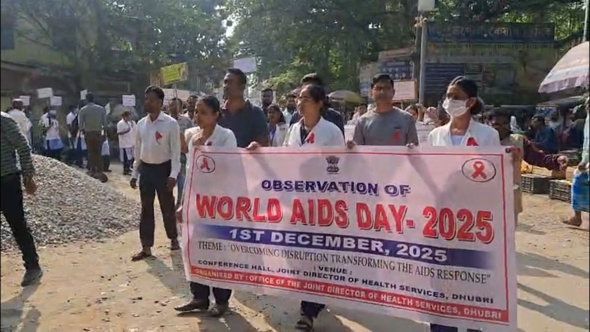 Assam: HIV cases rise alarmingly in Dhubri, World AIDS Day rally calls for awareness