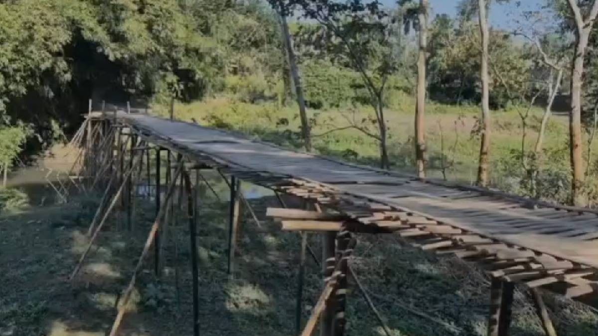 Decades of neglect: Villagers forced to use fragile bamboo bridge in Kaliabor, no permanent solution in sight
