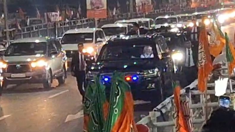 PM Modi leads Guwahati roadshow, accuses Congress of protecting illegal migrants