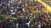 Protesters clash with cops outside Bangladesh High Commission over lynching of Hindu man Protesters clash with cops outside Bangladesh High Commission over lynching of Hindu man