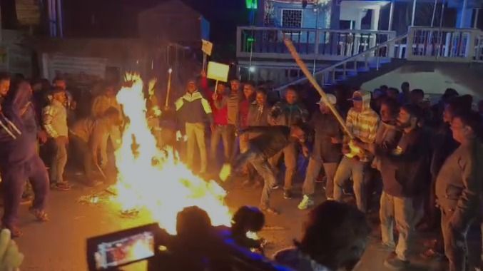 Assam: Bengali Youth Federation protests in Kokrajhar over killing of Hindu youth in Bangladesh