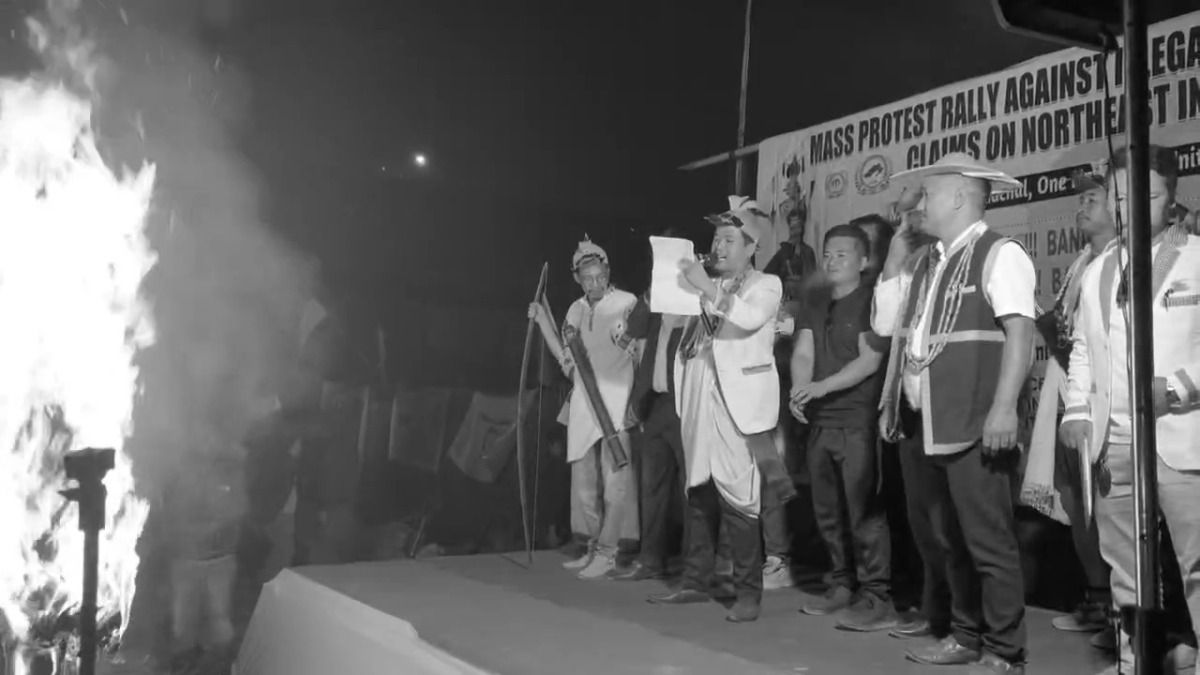 Arunachal indigenous youths hold mega mashaal rally in Itanagar against illegal immigration