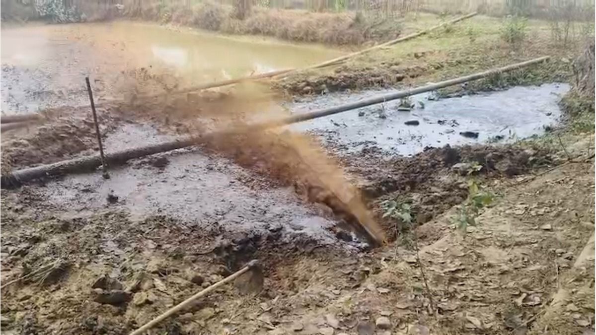 Dibrugarh: Oil pipeline bursts again in Tingkhong, panic and anger grip locality