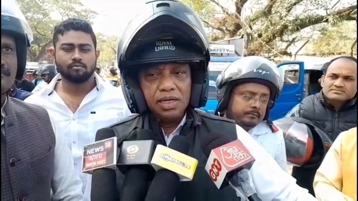 Silchar MP Parimal Suklabaidya flags off month-long road safety bike rally from Masimpur Military Station