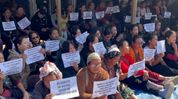 Kuki-Zo women hold sit-in protest in Manipur’s Kangpokpi, seek justice for survivors of sexual violence Kuki-Zo women hold sit-in protest in Manipur’s Kangpokpi, seek justice for survivors of sexual violence