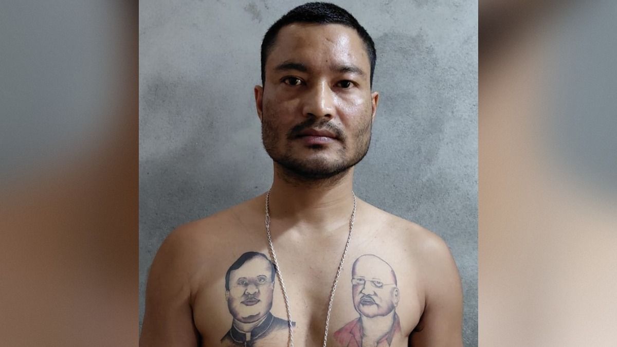 Assam: Margherita youth draws attention for tattooing images of political leaders on his body Assam: Margherita youth draws attention for tattooing images of political leaders on his body