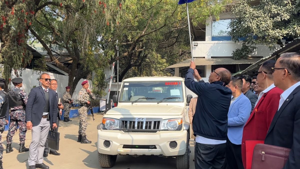 CM Yumnam Khemchand Singh flags off five vehicles to strengthen Manipur Excise Department