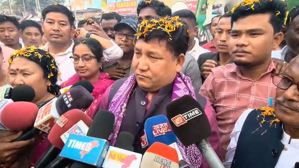 Pramod Boro wins Rajya Sabha seat unopposed, receives grand welcome in Assam's Kokrajhar