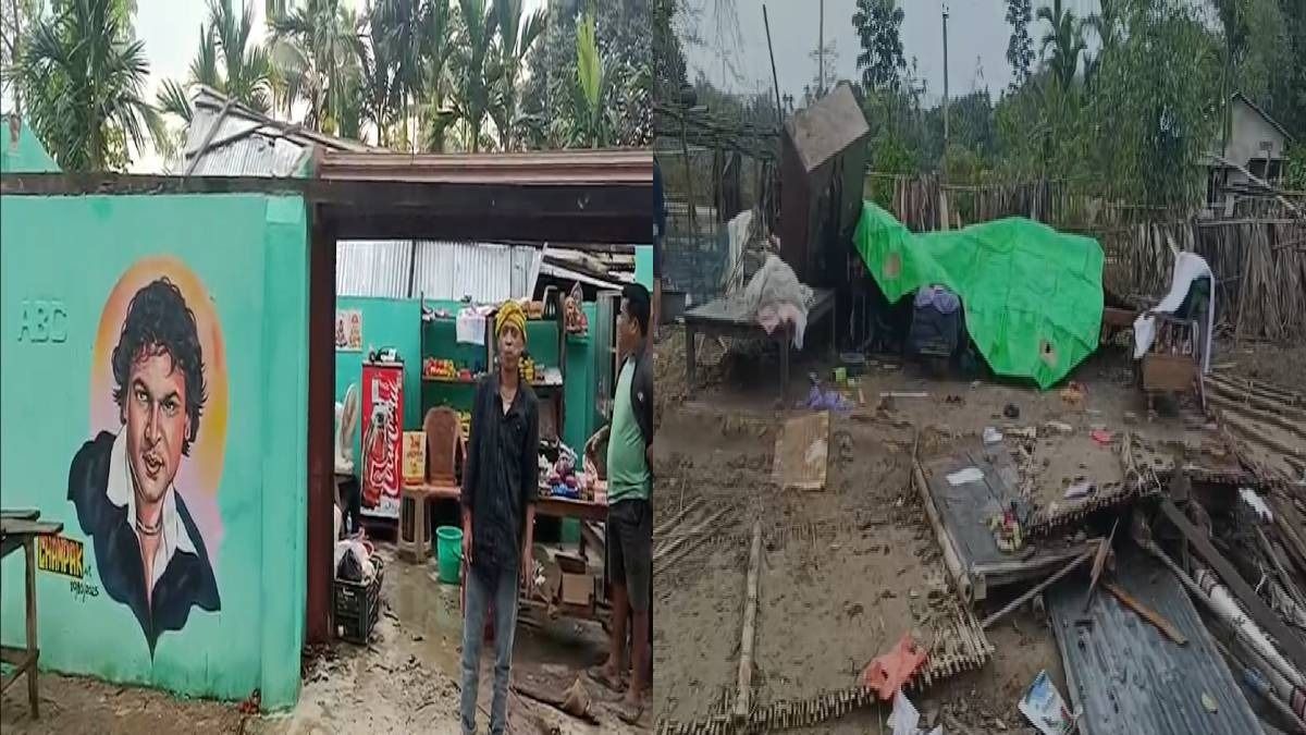Heavy winds, hailstorm lash Assam’s Boko; flatten homes, uproot power lines