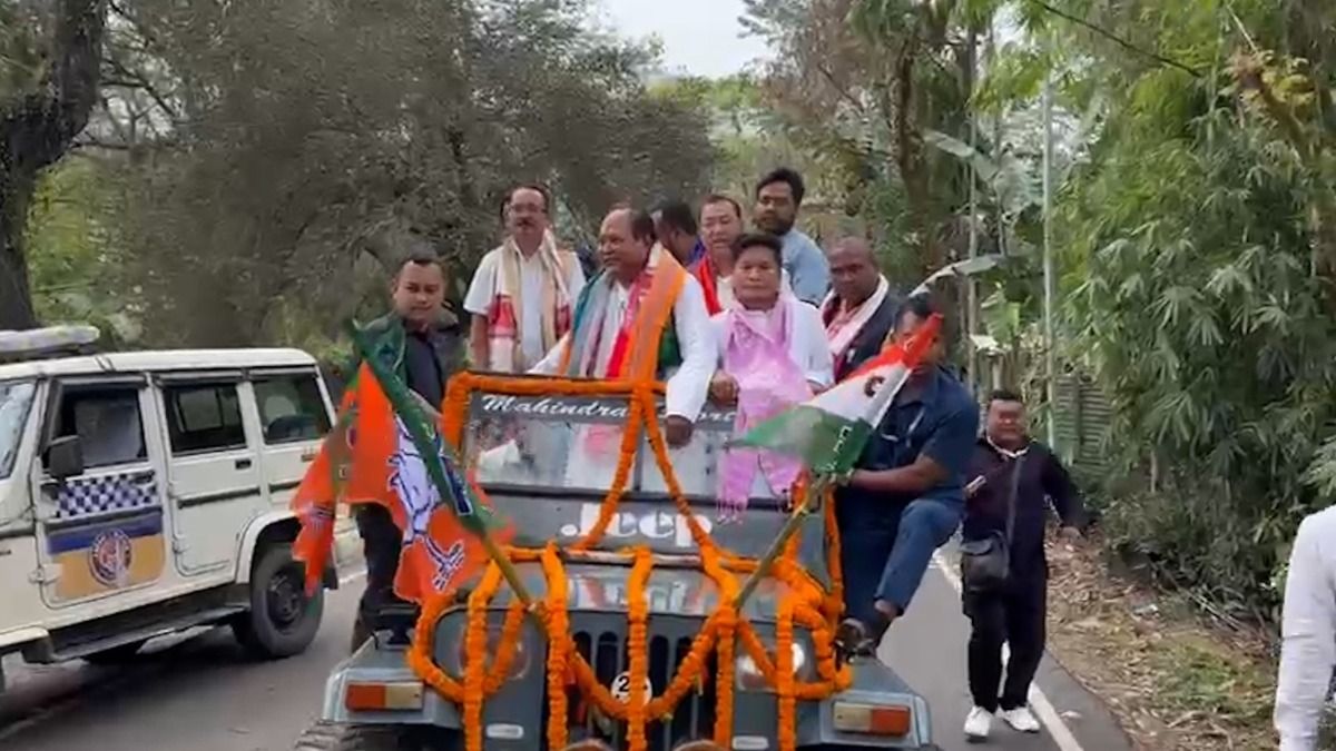 NDA candidate Biswajit Daimary files nomination in Assam's Tamulpur amid massive show of support
