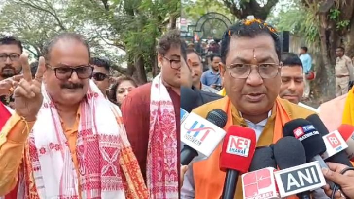 Massive rallies mark nomination filing of Rupak Sarma and Jitu Goswami in Nagaon
