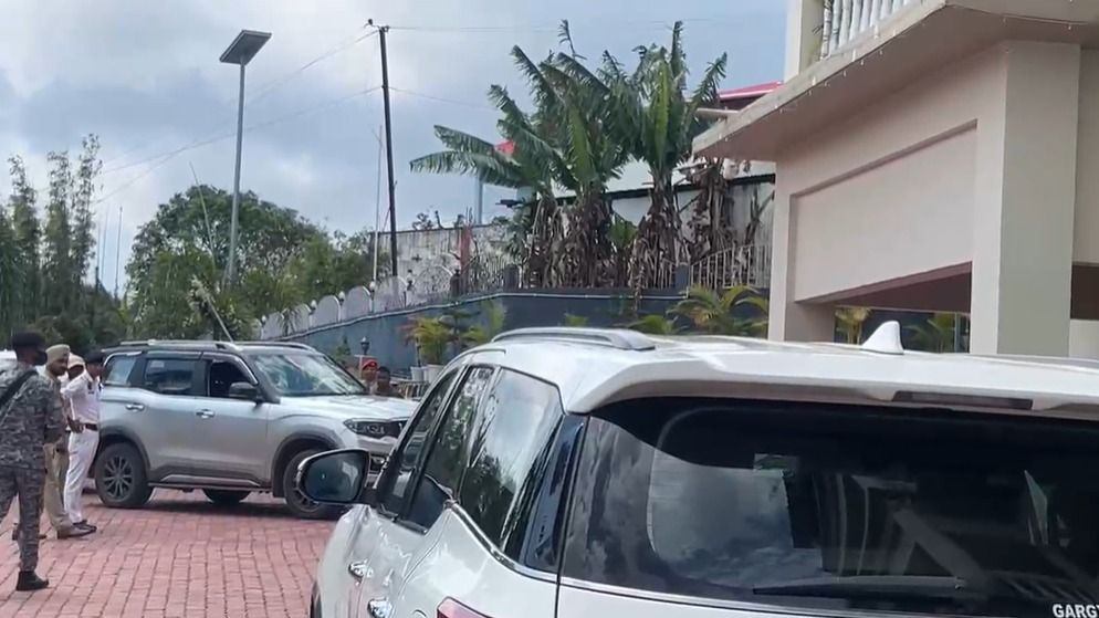 Himanta Biswa Sarma arrives in Assam's Haflong for party meeting