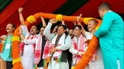 Assam CM addresses Golakganj ‘Vijay Sankalpa Sabha’ via phone amid bad weather Assam CM addresses Golakganj ‘Vijay Sankalpa Sabha’ via phone amid bad weather