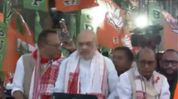 Amit Shah holds roadshow in Guwahati ahead of Assam polls Amit Shah holds roadshow in Guwahati ahead of Assam polls