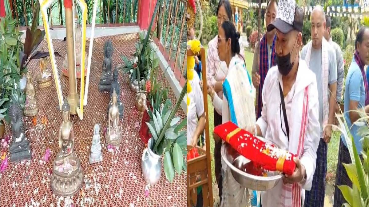 Assam: Buddhist community celebrates Poi-Sangken with traditional water rituals in Tinsukia
