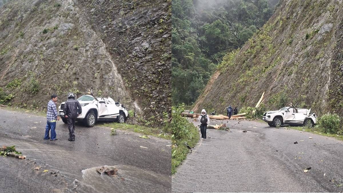 Engineer dies on spot after boulder falls on car as massive storm triggers landslide in Arunachal’s Potin
