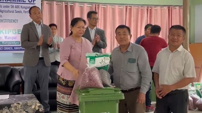 Manipur deputy chief minister calls for peace amid major aid distribution in Kangpokpi