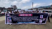 Thousands join protest rally in Manipur’s Kangpokpi amid shutdown call by Kuki bodies Thousands join protest rally in Manipur’s Kangpokpi amid shutdown call by Kuki bodies
