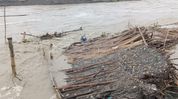 Assam: Chirang residents forced to use boats after floodwaters wash away only bamboo bridge Assam: Chirang residents forced to use boats after floodwaters wash away only bamboo bridge