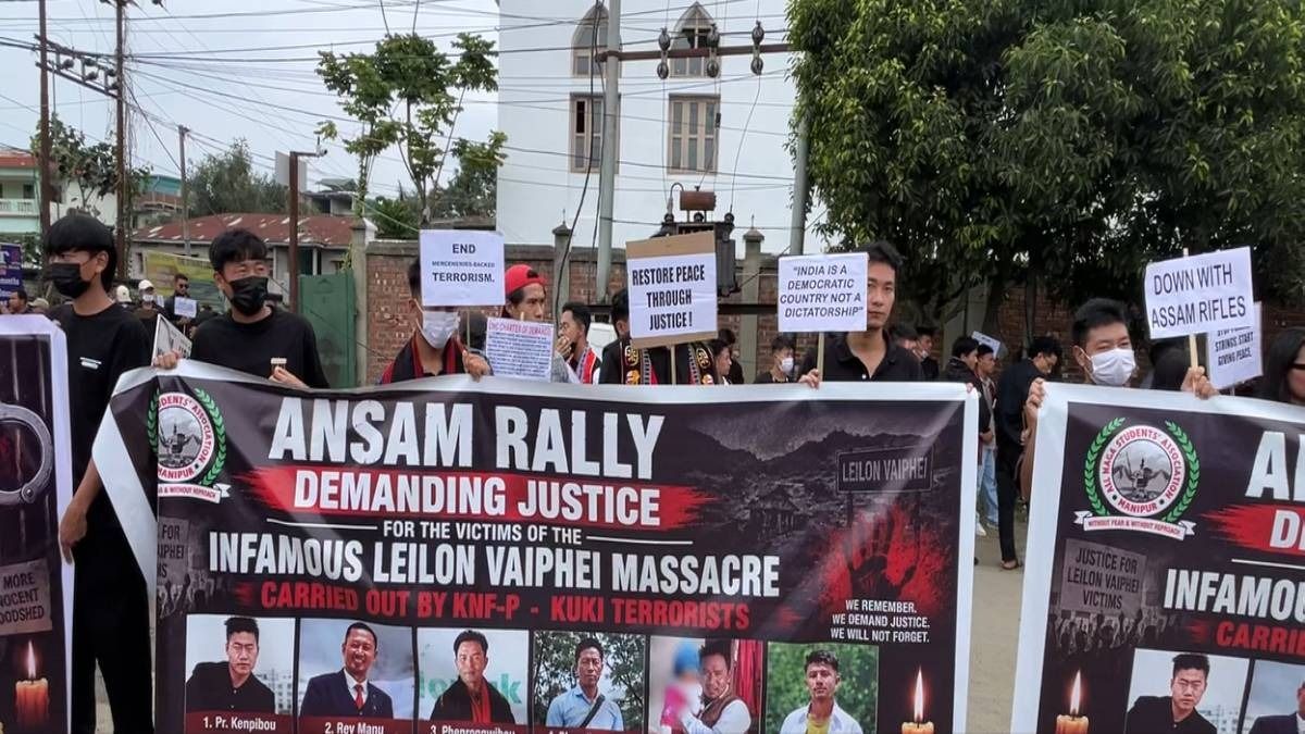 Mass peace protest held in Manipur's Imphal demanding justice for six Naga civilians killed after abduction