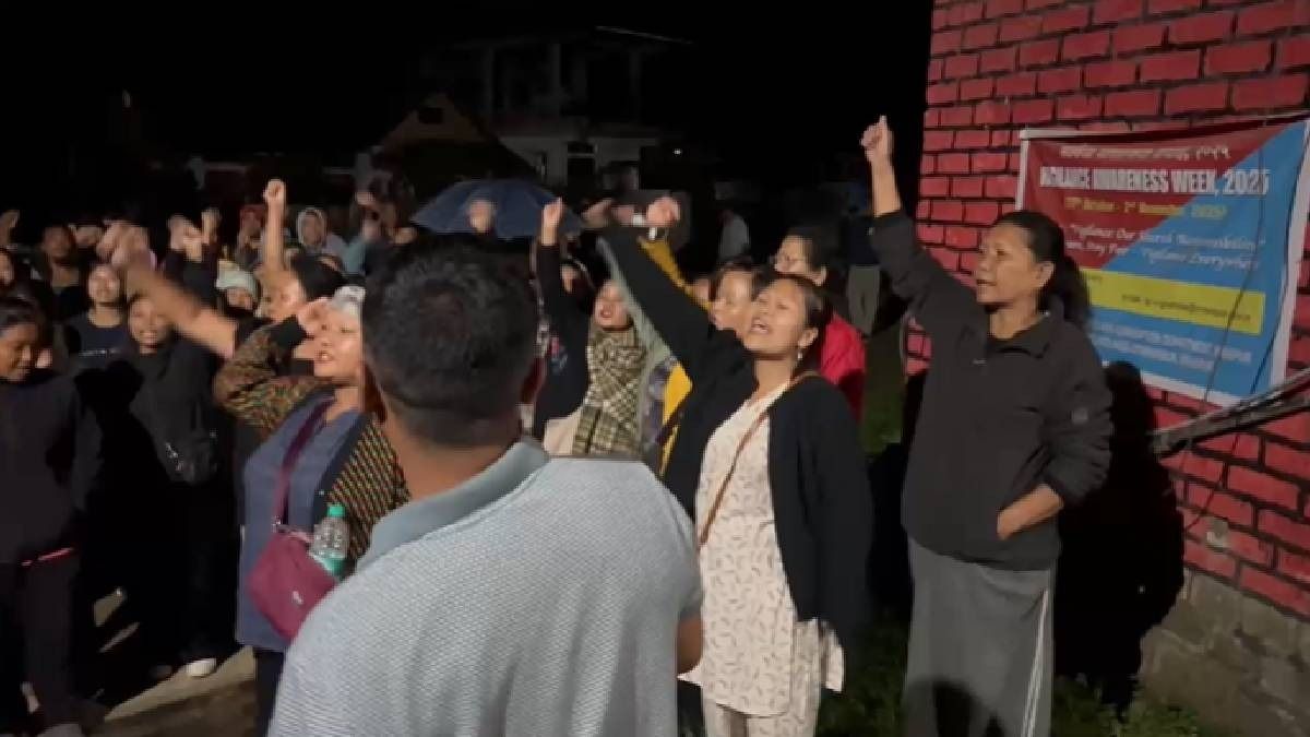 Midnight protest in Manipur's Kangpokpi sees demonstrators demand end to alleged selective security operations
