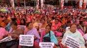 Manipur: Calls for release of arrested Arambai Tengol members intensify as women vendors stage protest at Ima Keithel Manipur: Calls for release of arrested Arambai Tengol members intensify as women vendors stage protest at Ima Keithel