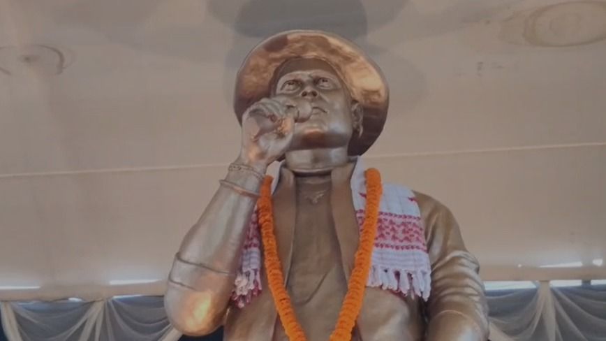 Garima Saikia Garg unveils life-size statue of Zubeen Garg in Assam's Bongaigaon 