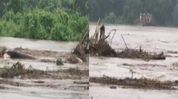Floodwaters wash away 300 metre iron bridge in Assam’s Dhemaji, connectivity cut off Floodwaters wash away 300 metre iron bridge in Assam’s Dhemaji, connectivity cut off
