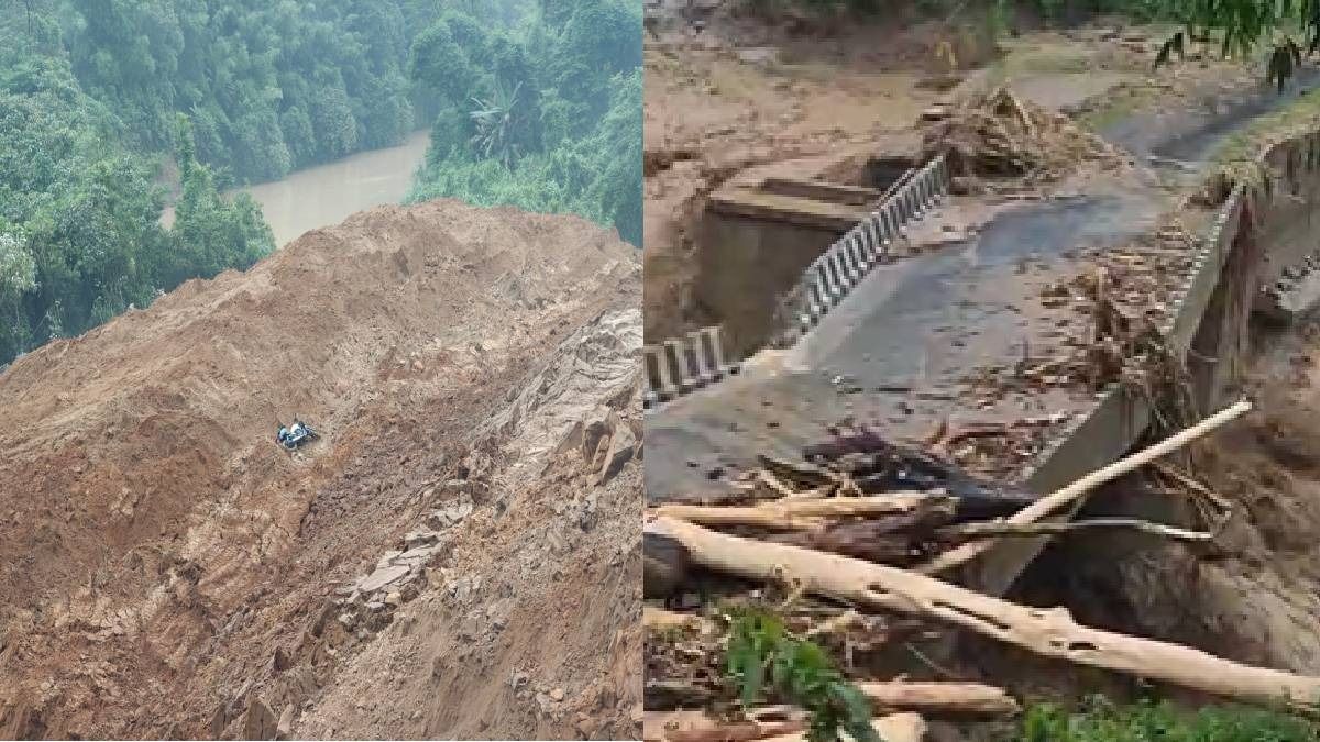 Arunachal flash flood: Heavy landslide triggers river blockage near Likabali, authorities warn of danger downstream