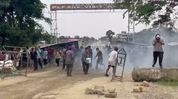 Manipur: Kuki-Zo group stages NH-2 protest, security uses tear gas to disperse crowd Manipur: Kuki-Zo group stages NH-2 protest, security uses tear gas to disperse crowd