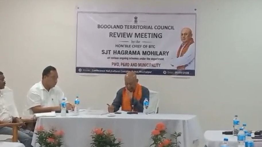 BTC Chief Hagrama Mohilary reviews Assam's Baksa development projects, stresses timely completion and quality execution