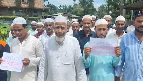 Muslims stage protest against proposed UCC Bill after Friday prayers in Silchar