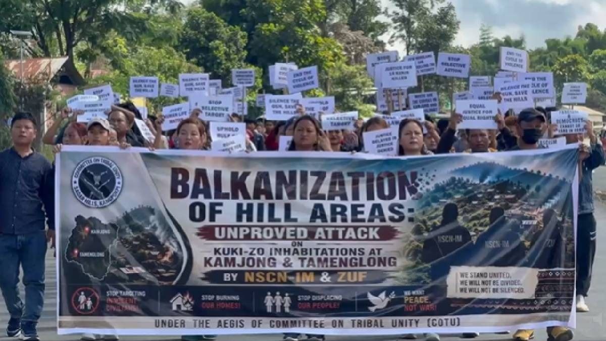 Manipur: Thousands march in Kangpokpi over security concerns, action against armed groups