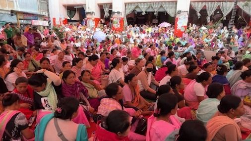 Naga, Meitei groups hold joint protest in Imphal, demand justice for conflict victims