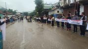 Senapati residents stage black flag demonstration as Manipur CM arrives, demand probe into Naga killings Senapati residents stage black flag demonstration as Manipur CM arrives, demand probe into Naga killings