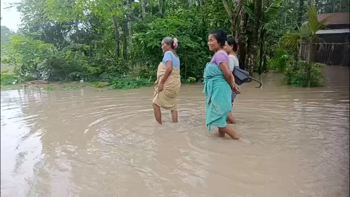 Assam: Heavy rain triggers flooding in Chirang's Panbari; 15 families affected